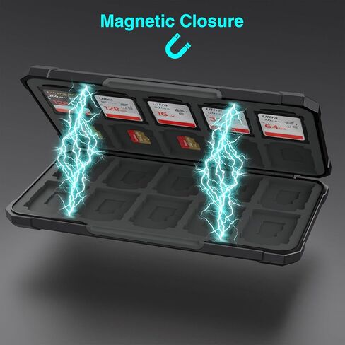 SD Card Holder Memory Card Case for SD SDHC SDXC TF Card, SD Cards Storage Organizer for 20 SD Cards and 20 Micro SD Cards. (Red) in Kuwait