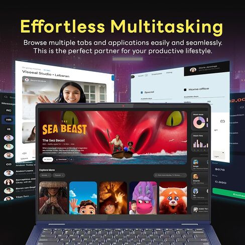 Lenovo Flex 5 14" Touchscreen 2-in-1 Laptop, AMD Ryzen 7 7730U, 16GB RAM, 2.28TB Storage(2TB SSD+288GB Docking Station), AMD Radeon Graphics, Backlit Keyboard, Fingerprint, Wi-Fi 6, Win 11 Pro, Blue in Saudi Arabia