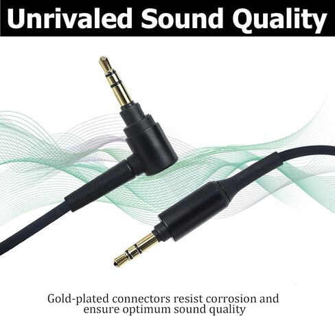 كابل صوت بديل متوافق مع سماعات الرأس اللاسلكية Sony wh-1000XM4 WH-1000XM5 WH-1000XM3 WH-CH720n WH-XB910N WH-H900N WH-CH510 WH-CH-710N CH-700N MDR-100ABN MDR-10R (150 سم، أسود) in Saudi Arabia