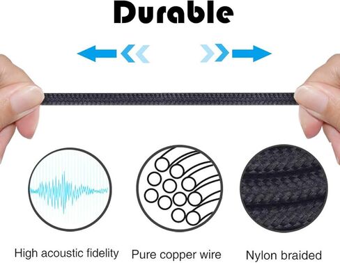 كابل صوت NewFantasia USB C متوافق مع Sennheiser PXC550، PXC550-II، PXC480، Momentum 4، سماعات ACCENTUM Plus، ميكروفون للتحكم عن بعد متوافق مع iPhone 16/15/Pro/plus متوافق مع iPad in Kuwait