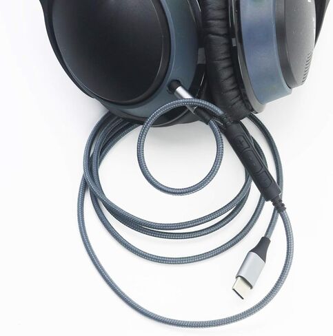 كابل صوت NewFantasia USB C متوافق مع Sennheiser PXC550، PXC550-II، PXC480، Momentum 4، سماعات ACCENTUM Plus، ميكروفون للتحكم عن بعد متوافق مع iPhone 16/15/Pro/plus متوافق مع iPad in Kuwait