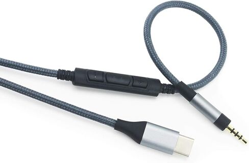 كابل صوت NewFantasia USB C متوافق مع Sennheiser PXC550، PXC550-II، PXC480، Momentum 4، سماعات ACCENTUM Plus، ميكروفون للتحكم عن بعد متوافق مع iPhone 16/15/Pro/plus متوافق مع iPad in Kuwait