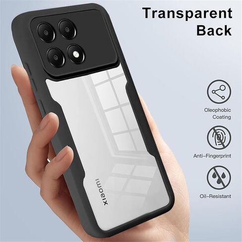 360°All-Inclusive Case for Xiaomi Poco F6 Pro/Redmi K70/ K70 Pro, [Built in Screen Protector] Dual Layer Full Body Shockproof Dustproof Clear Phone Case for Xiaomi Poco F6 Pro QB-Black in Saudi Arabia