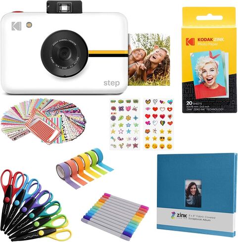Kodak Step Instant Camera with 10MP Image Sensor (White) Scrapbook Bundle in Saudi Arabia