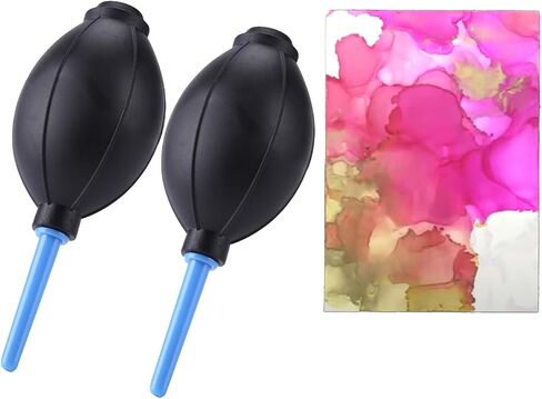 BAOFALI 2PCS Soft Rubber Alcohol Ink Air Blower Dust Chips Camera Cleaner Craft Arts Painting Drawing Ink Black Blower Pump Hand Held Tool in Saudi Arabia