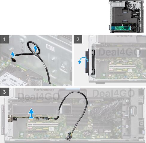 بطاقة Thunderbolt 4 PCIe 7R4VG RGF9P DPWC510 مع كابل TBT4 2WY06 لاستبدال سطح المكتب البرجي Dell Precision 3660 3680 in Kuwait