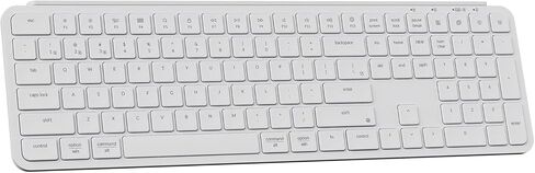 Keychron B6 Pro Full-Size Ultra-Slim Wireless ZMK Custom Keyboard, Triple-Mode 2.4 G/Bluetooth 5.2/Wired Programmable, Lightweight Quiet Key with Numeric Keypad for Mac/Windows, Ivory White in Saudi Arabia