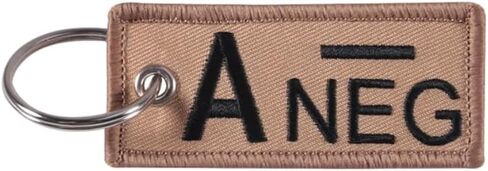 Embroidered Blood Type Keychain - Sleek and Stylish Design in Saudi Arabia