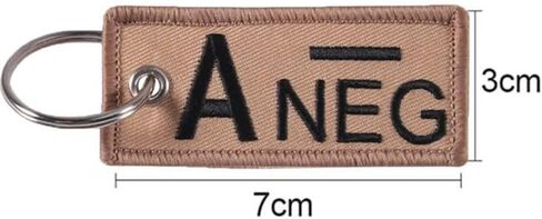 Embroidered Blood Type Keychain - Sleek and Stylish Design in Saudi Arabia