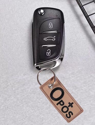 Embroidered Blood Type Keychain - Sleek and Stylish Design in Saudi Arabia