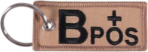 Embroidered Blood Type Keychain - Sleek and Stylish Design in Saudi Arabia