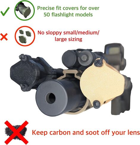 Light/Lens Cover with Tip Grip for Weapon Mounted Flashlights (Black, Pro Tac HLX/HLX Pro) in Saudi Arabia