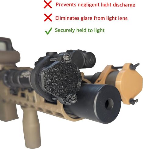 Light/Lens Cover with Tip Grip for Weapon Mounted Flashlights (Black, Pro Tac HLX/HLX Pro) in Saudi Arabia