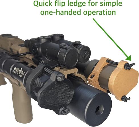 Light/Lens Cover with Tip Grip for Weapon Mounted Flashlights (Black, Pro Tac HLX/HLX Pro) in Saudi Arabia