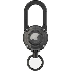 4.5" Carabiner Keychain with AirTag Holder,Alloy Car Fob keychain with Protective AirTag Holder,Durable Scratch-Resistant keychain Clip with AirTag Case, for Apple AirTag, Keys,Badges