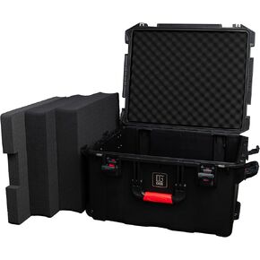25" Hard Case with wheels 60-04 + Padded Foam 5 Layers, Protective Carrying case for Drons, Drums, Stands, Lens or Camera Set (Art.60-04 | int. 25.00x15.60x10.50in)