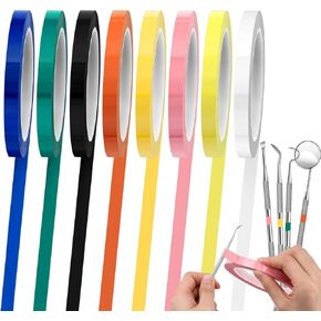 Colored Autoclave Tape,270 Fahrenheit Tool Marking Tape,216 ft/L x 0.4 in/W,8 Rolls