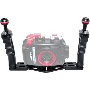 AS10 Underwater Camera Tray extendable Handle Grips Bracket for Divevolk,for Gopro,PT059,RX100 uw Camera housing Universal Soft Handle with Aluminum and Rubber Material