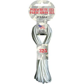 Pepperell BRAIDING PARA2101 Paracord White 325 21'