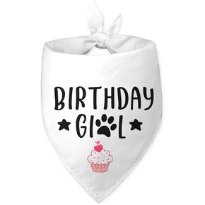 Dog Birthday Bandana Birthday Girl Dog Bandana White Dog Bandana Girl Dog Birthday Funny Dog Bandana Birthday Photo Prop Pet Scarf Accessories for Pet Dog Lovers Gifts