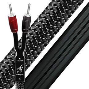AudioQuest Rocket 44 Single BiWire Speaker Cables with 500 Series Silver Banana Plugs - Pair (8 Feet)