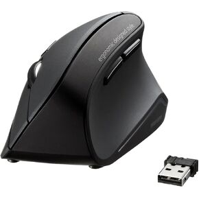 SANWA Wired Ergonomic Mouse, Silent Click, Vertical Computer Mice, 3 Programmable Buttons, Optical Ergo Mouse, Reduce Wrist Strain, 1000/1600 DPI, Compatible wtih Mac, Windows, Laptop, PC