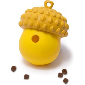 POPUPJOYS Dog Puzzle Toy Dispenser - Interactive Dog Toys for Large & Medium Breeds - Mental Stimulation Ball with Detachable Lid - Food-Grade Silicone Toy for Stress Reduction