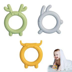 Baby Teething Toys, Teethers for Babies 3 Months +, Baby Teether for Teething Relief(Apple Shaped)