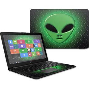 MightySkins Skin Compatible With HP 15t Laptop 15.6" (2017) - Alien Invasion | Protective, Durable, and Unique Vinyl Decal wrap cover | Easy To Apply, Remove, and Change Styles | Made in the USA
