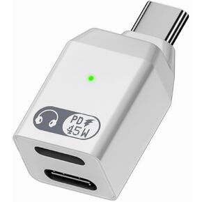 محول سماعة رأس USB C إلى Lightning، محول من النوع C ذكر إلى Lightning أنثى، محول لسماعات Lightning، سلسلة iPhone 16,15، iPad Air، لا يدعم ميكروفون Lavalier، (أبيض)