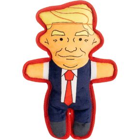PAWTY Donald Plush Dog Toy with Squeaker - United States of America Patriotic Flag Dog Toy - Durable Tough Chew Resistant Toy for Strong Biter - Funny Cute Unique Birthday Puppy Gift