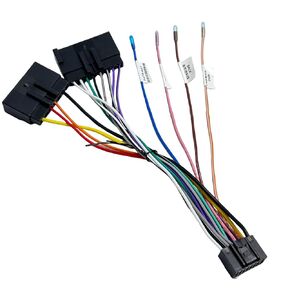 16Pin ISO Aftermarket Radio Harness Adapter for Ford 1986-2004 Mercury 1986-2000 Mazda 1991-1997, 16Pin Android Car Stereo Wiring Harness with SWC Reverse Antenna Cable for E-150 E-250 E-350 Ranger