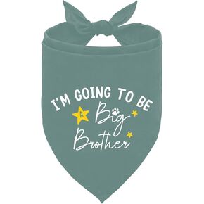 I'm Going to Be a Big Brother Dog Bandana, Dark Green Dog Bandana, Dog Bandana Pregnancy Announcement, Gender Reveal Dog Bandana, Baby Announcement Dog Bandana, Big Brother Dog Shirt (F14)