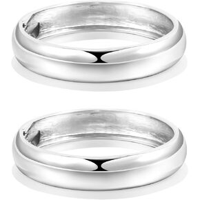 2Pcs Bangle Bracelets for Women 14k Gold Plated Chunky Gold Bangle Set Hinged Cuff Bracelets Trendy Gold Bracelets for Women