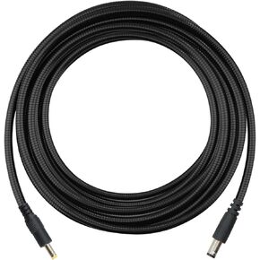 KSK Chewproof Power Cable for Solar Panel Connector, 5.5x2.1 to 4.0x1.7 Male DC Plug, Compatible with Spypoint, Stealth Cam, Moultrie & Muddy Trail Cameras,79in/2M