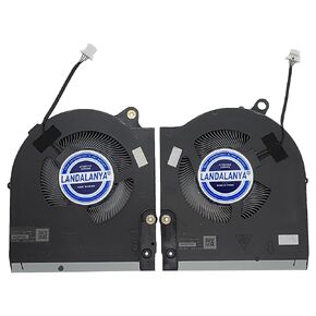 Replacement New Laptop CPU and GPU Cooling Fan for Dell Alienware m15 R7 M15R7 Gaming Laptop 15.6-inch Series EG75071S1-C210-S9A EG75071S1-C200-S9A BN8512S2H-000P BN8510S2H-000P DC12V Fan