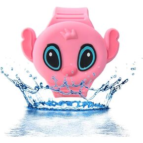 Compatible for AirTag Kids Bracelet, 3D Cute Kid Air Tag Wristband Adjustable Hidden Watch Band Air Tag Holder for Apple Air Tag, Soft Silicone Waterproof Air Tag Case for Kids (Blue)
