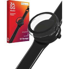 ZAGG Glass Elite 360 Google Pixel Watch 3 (41mm) Screen Protector - Integrated Bumper and Glass Screen Protection, 5X Stronger, Easy Installation, Recycled Materials