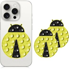 2PCS Insects Sticky Phone Grip, Silicone Suction Cup Phone Mount, Hands-Free Phone Suction Grip Phone Accessories Holder for Selfies and Videos (Red)
