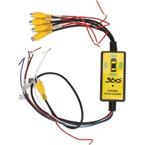 Car Backup Camera Splitter Switch 4 Input, 1 Output Intelligent Car Video Switcher Converter Comes with Remote Control