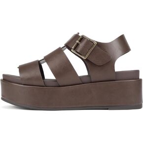 Soda "Bossi ~ Women Round Toe Flatform Fisherman Wedge Sandals with Adjustable Buckle