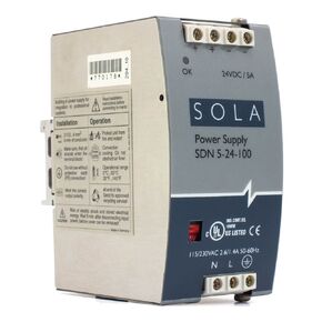 Sola/Hevi-Duty SDN4-24-100LP DC Power Supply, 24 VDC, 3.8 Amp, 47-63 Hz