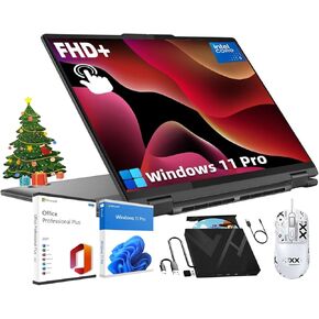 Lenovo Yoga 7i كمبيوتر محمول للأعمال 2 في 1 - شاشة لمس 16 بوصة 2K FHD، Ultra 5 125U(Beat i7-1355U)، 16 جيجابايت DDR5، 512 جيجابايت SSD، لوحة مفاتيح بإضاءة خلفية، Wi-Fi 6E، Win 11 Pro، Office 2021 Lifetime الترخيص، الملحقات
