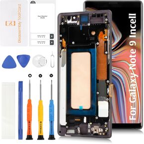 InCell Note 9 Display Screen Replacement for Samsung Galaxy Note 9 with Midnight Black Frame N960U N960F N960W LCD Screen Touch Digitizer Assembly(No Fingerprint Function)