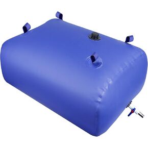 Heavy-Duty Water Storage Bladder - 87.2Gal/330L with Stainless Steel Fittings, Leak-Proof & Durable Cistern – Portable Tank for Emergency, Farming, Camping, and RV Use