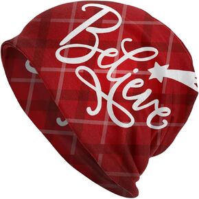 Merry Christmas Beanie Chemo Hat Cancer Headwear Knitted Hats Baggy Slouchy Scarf Cap for Adults Women Men