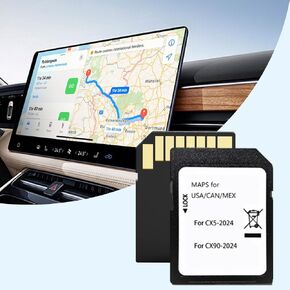 2024 Upgraded KMV6 66 EZ1 Latest Newest Navigation SD Card Compatible with CX-5 CX-30 CX-90, Latest Navigation SD Card Map USA/CAN/MEX