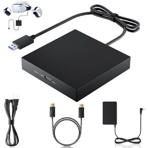 PS VR2 PC Adapter,PS VR2 PC Adapter&DisplayPort Cable-Expanded Library of Games That can be Played on PS VR2 (with PC Adapter),Includes: PS VR2 PC Adapter, Adapter Power Kit, DP Cable