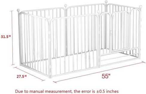 Dog Pen Pet Playpen Panel Pen Bunny Fence Indoor Outdoor Fence Playpen Heavy Duty Exercise Pen Dog Crate Cage Kennel(White) in Saudi Arabia