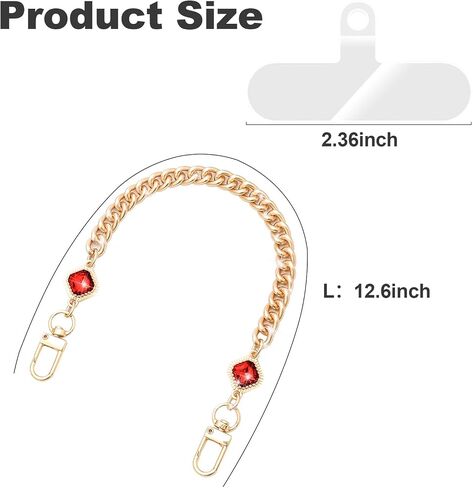 MGQILING Metal Phone Charm, Luxury Gemstone Metal Buckle Wrist Strap, Hanging Accessory Anti-loss Phone Lanyard keychain in Saudi Arabia